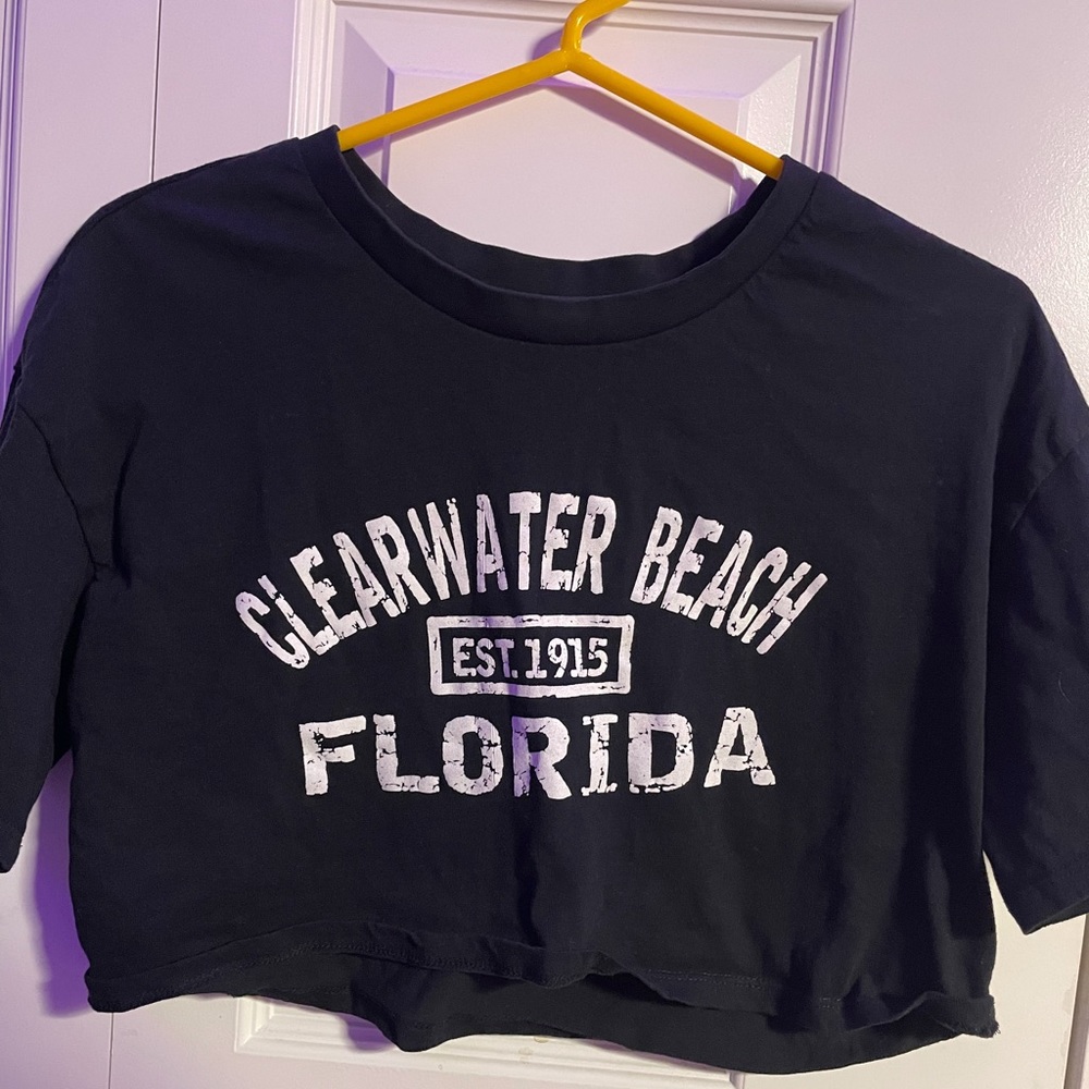 Clear Water Beach Cropped Tee